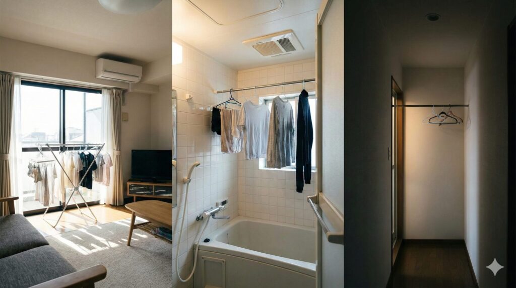 部屋干しにかかる時間の目安