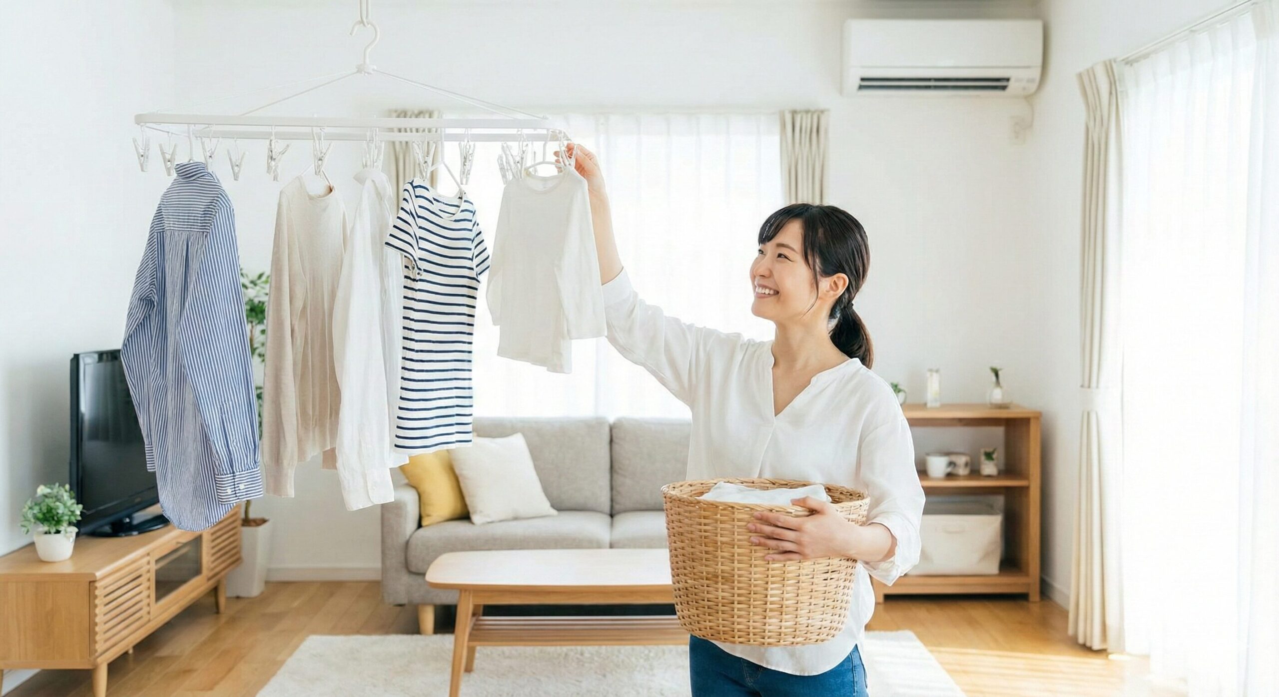洗濯物が乾く時間は？季節や干し方で変わる目安と早めるコツ
