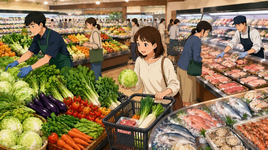 ベルクスの強みである生鮮食品